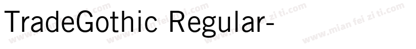 TradeGothic Regular字体转换